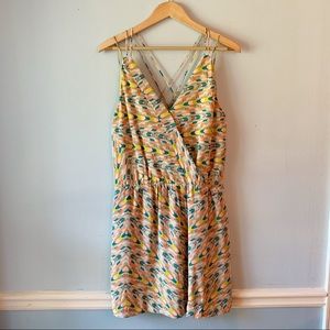 GREYLIN 100% Silk Strappy Mini Dress With Pockets!